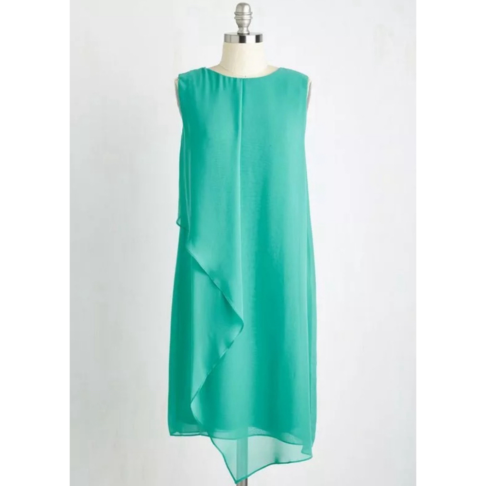 Teal Jade Green Draped Flowy Shift Dress by JBS Fairy Size 4
